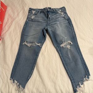American Eagle Blue Ankle Cropped Jeans